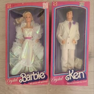 Vintage Barbie and Ken dolls